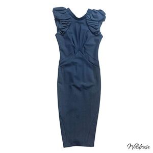 Zac Posen Runway Sculpted Sheath Dress – Gray | Size 0